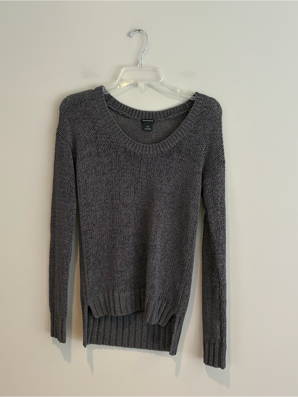 Club Monaco Charcoal Scoop Neck Knit Sweater Size S